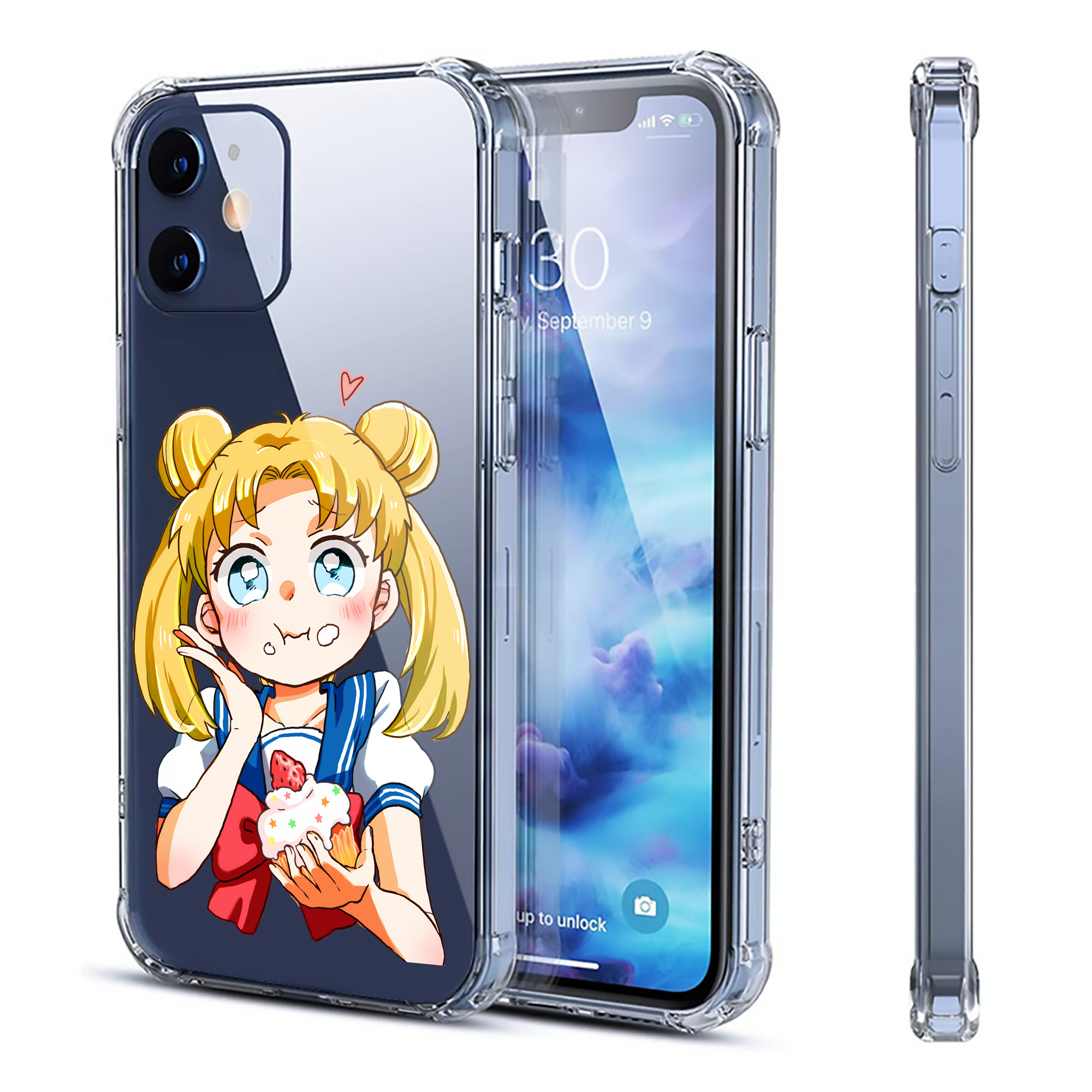 （画像用） 美少女戦士セーラームーン 愛野 美奈子 あいの みなこ Sailor Moon Aino Minako 【iPhone 12シリーズ対応】透明スマホケース（クリアソフトケース）